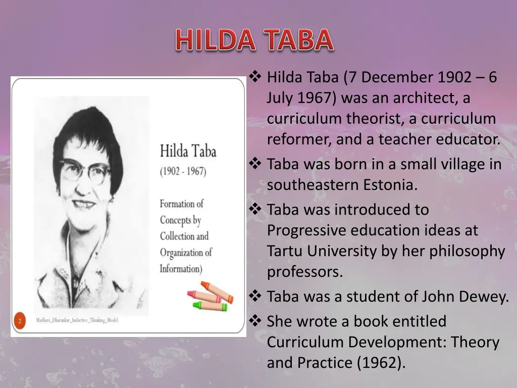 hilda taba 7 december 1902 6 july 1967