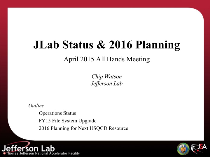jlab status 2016 planning