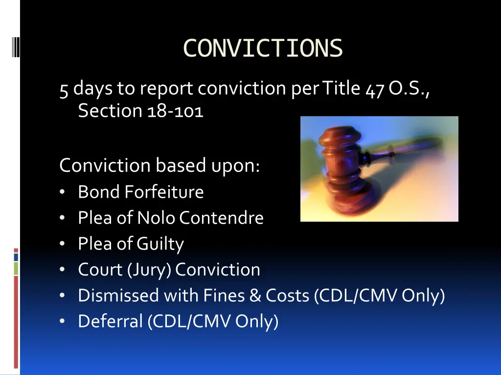 convictions