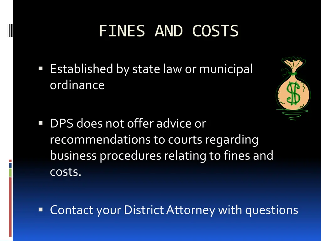 fines and costs