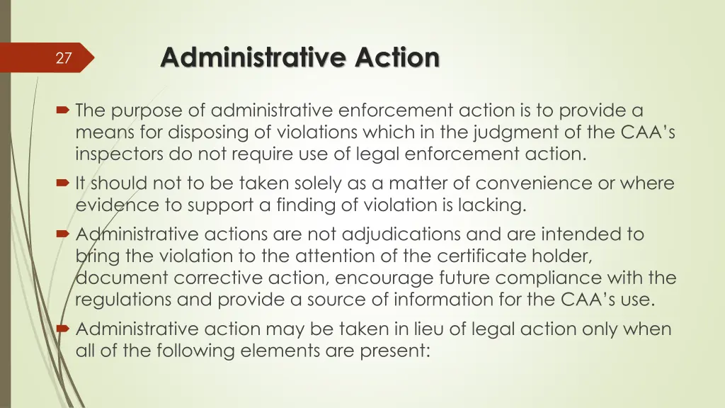 administrative action