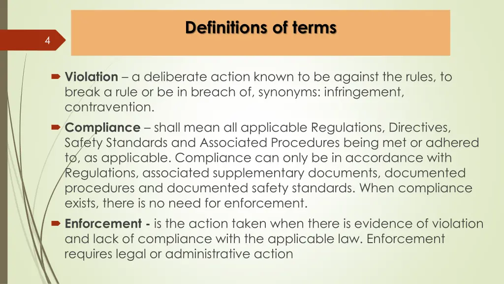 definitions of terms