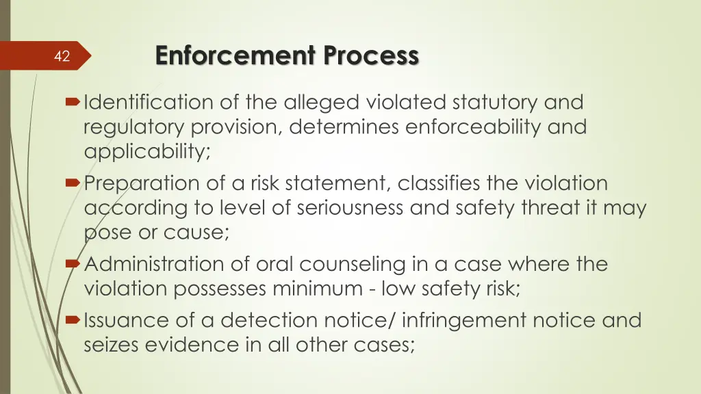 enforcement process