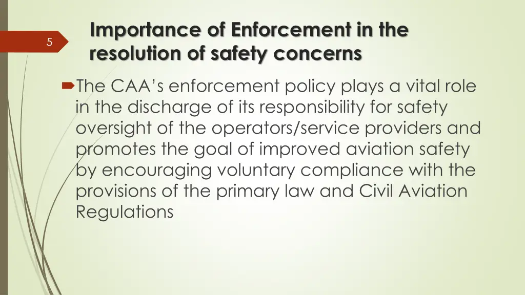 importance of enforcement in the resolution