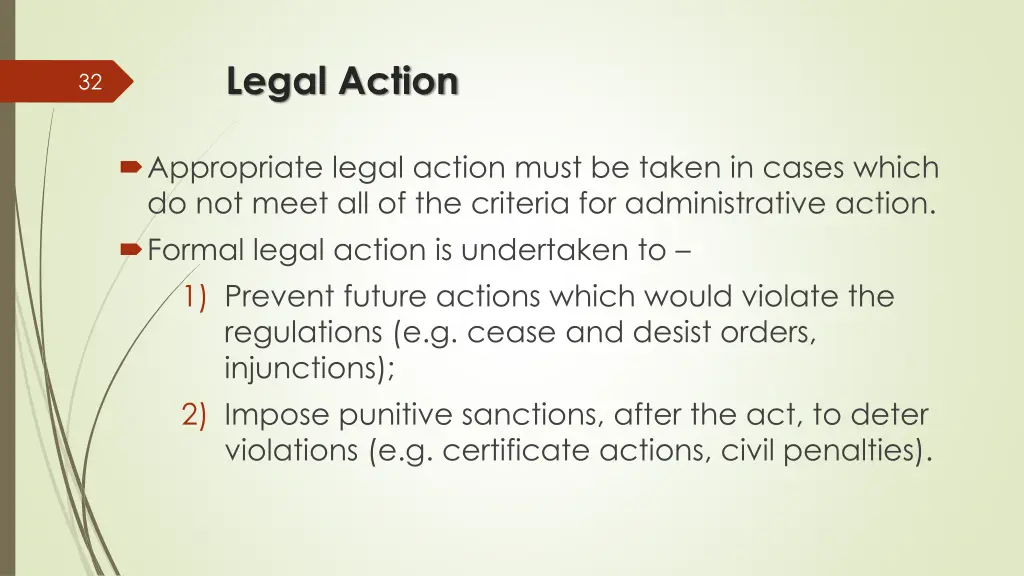legal action