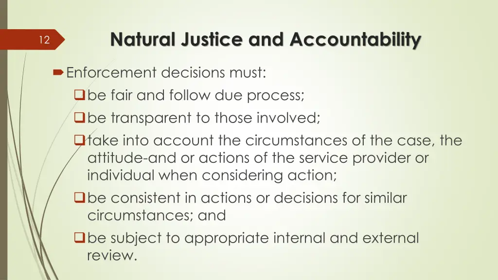natural justice and accountability