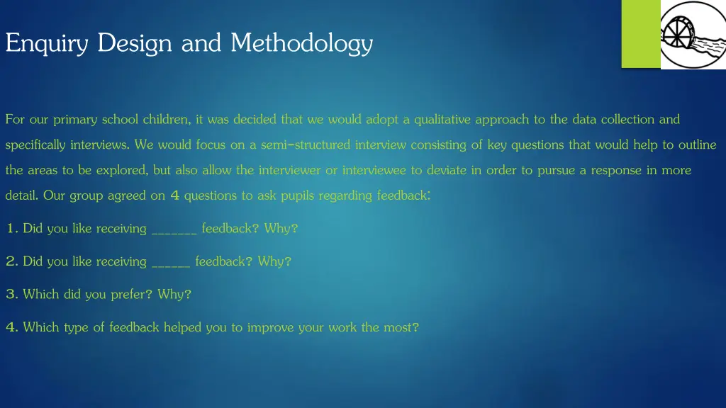 enquiry design and methodology 1