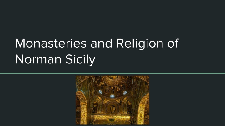 monasteries and religion of norman sicily
