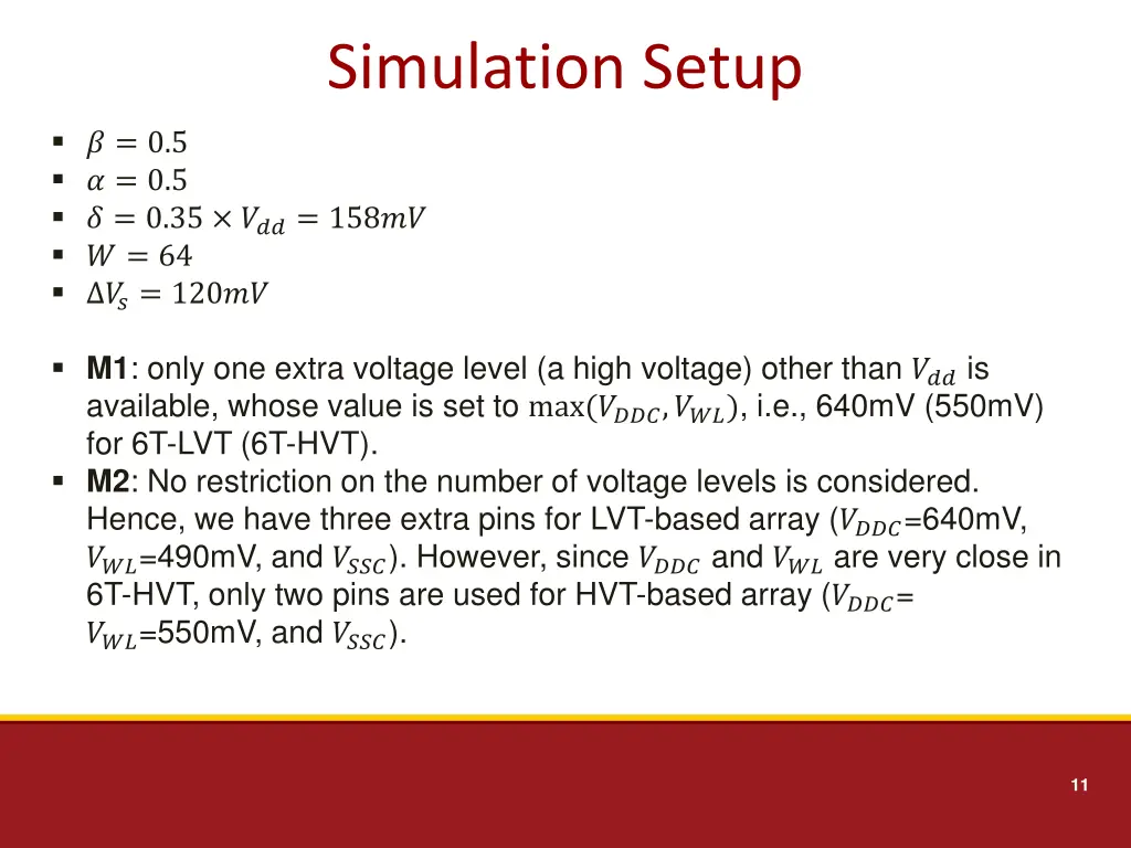 simulation setup