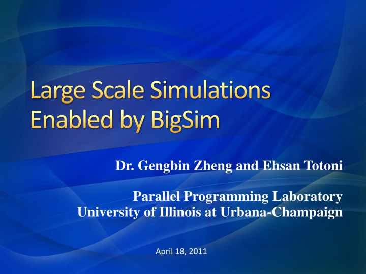 large scale simulations enabled by bigsim