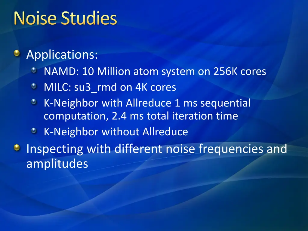 noise studies