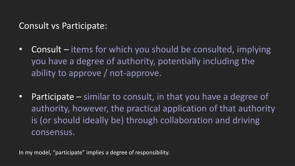 consult vs participate