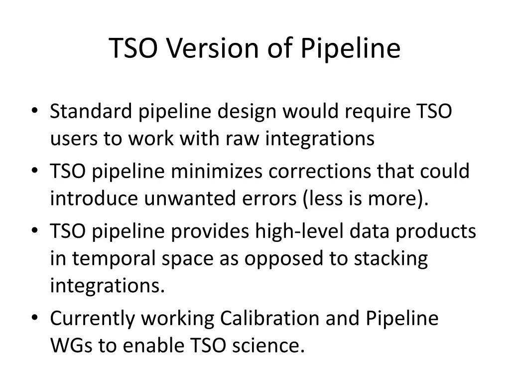 tso version of pipeline