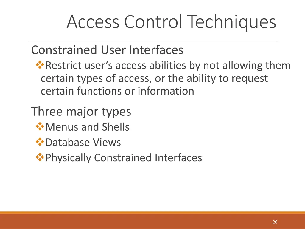 access control techniques 2