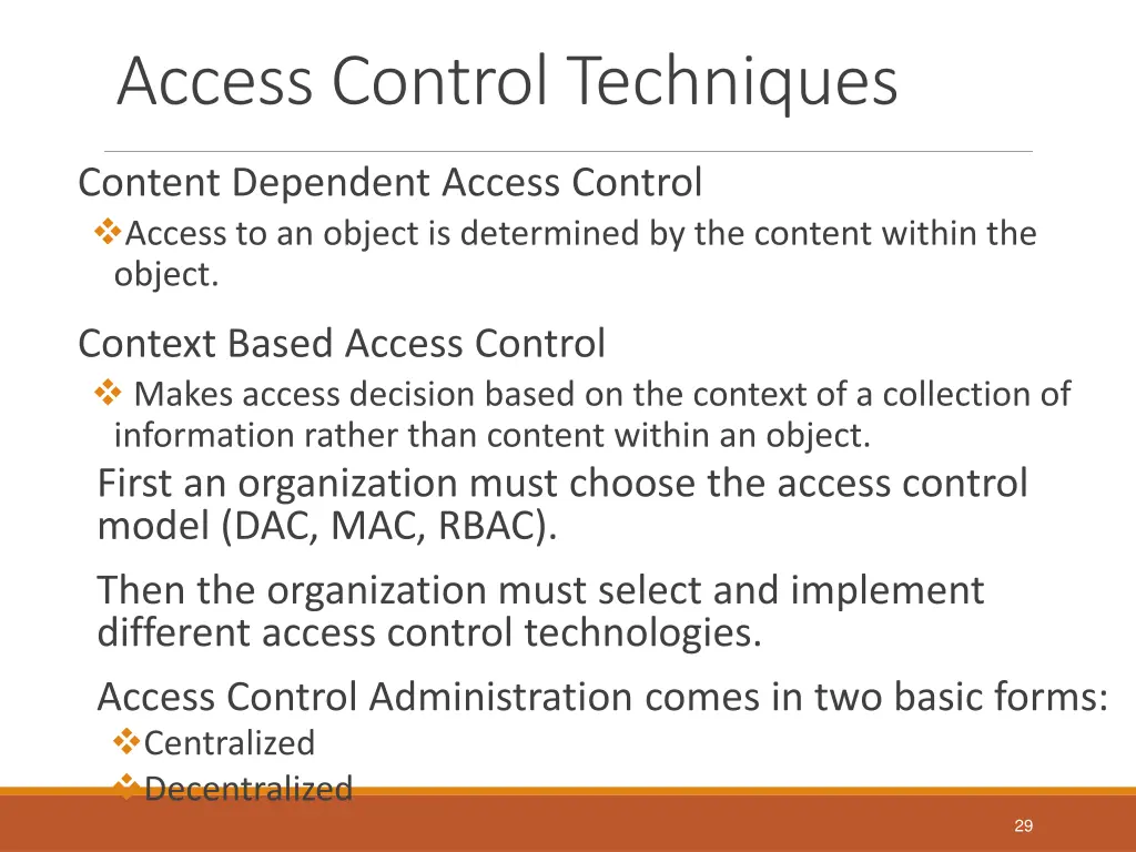 access control techniques 4