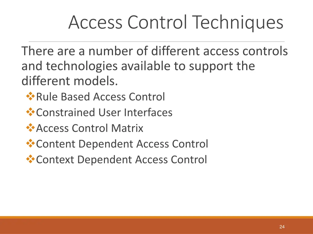 access control techniques
