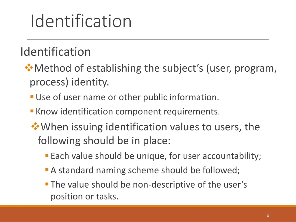 identification