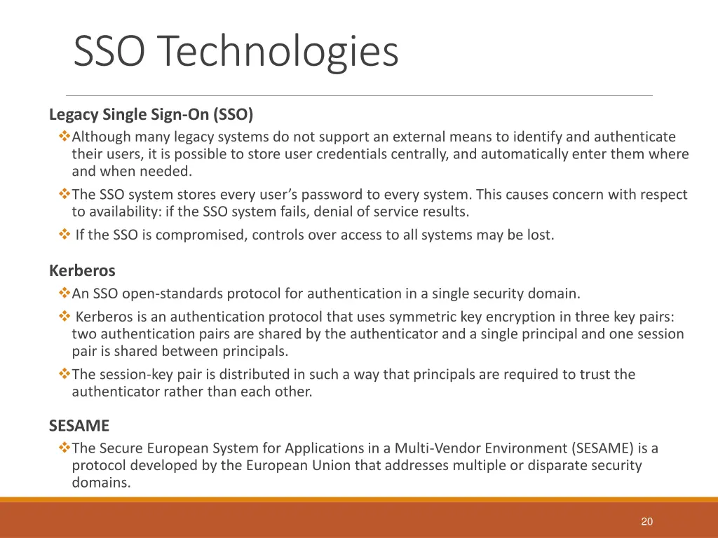 sso technologies