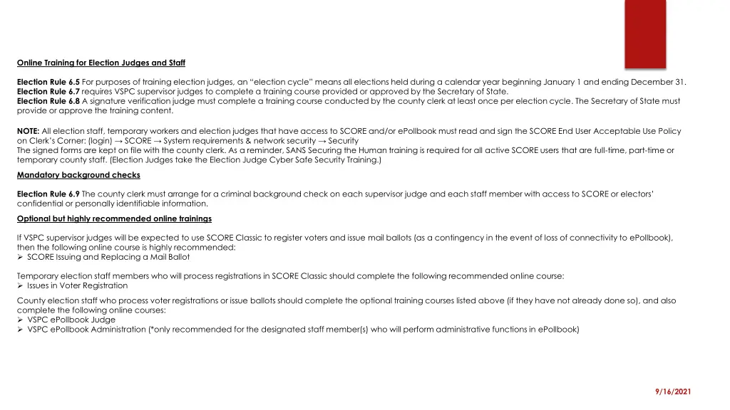 online training for election judges and staff