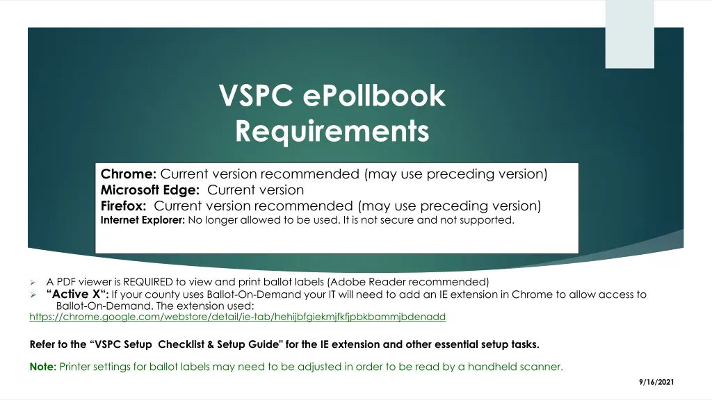 vspc epollbook requirements