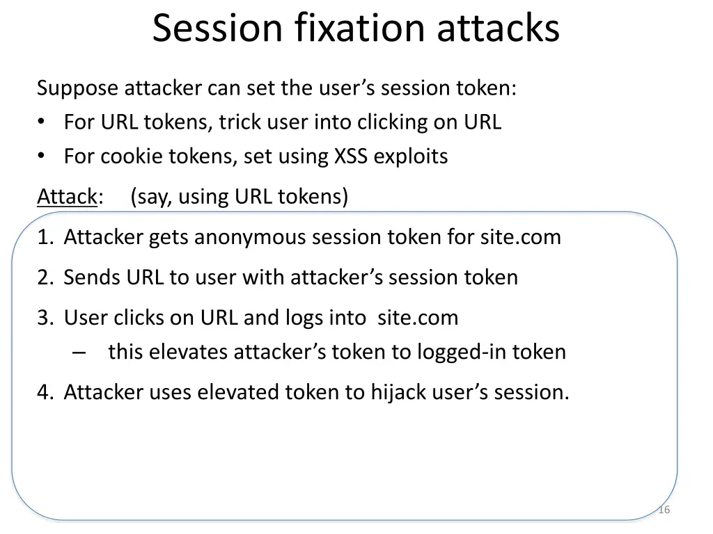 session fixation attacks