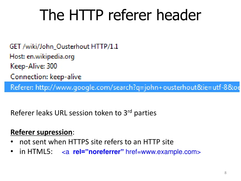 the http referer header
