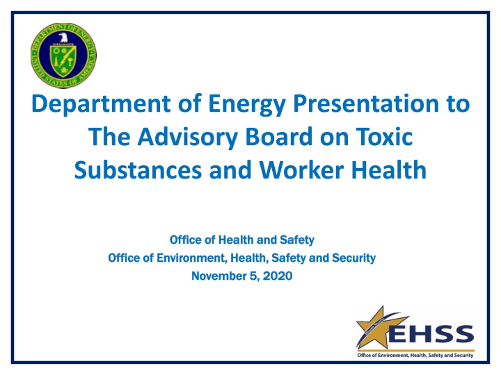 department of energy presentation to the advisory