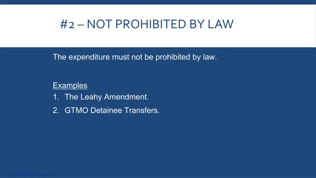 2 not prohibited by law