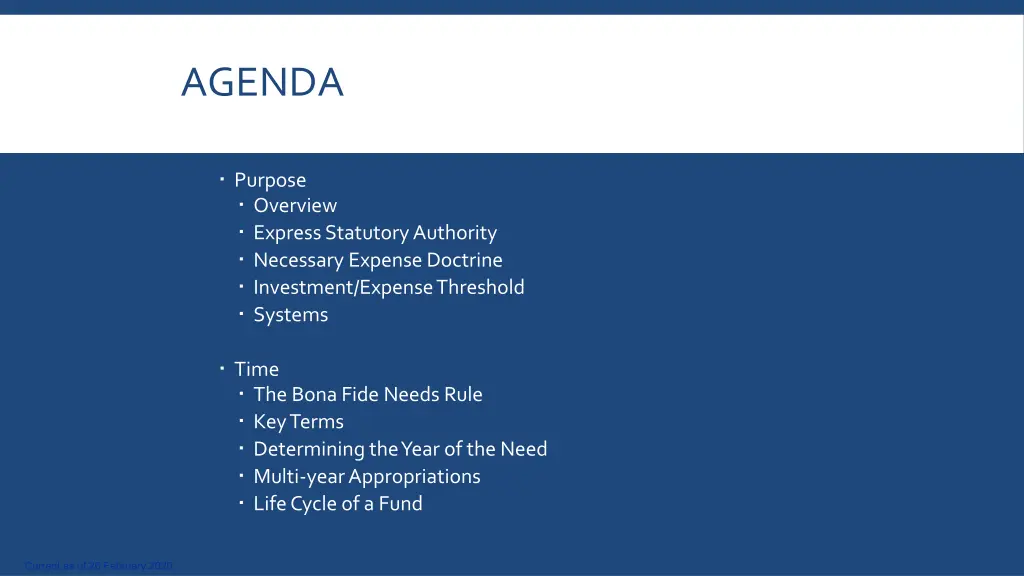 agenda introduction