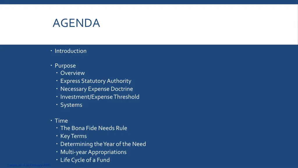 agenda