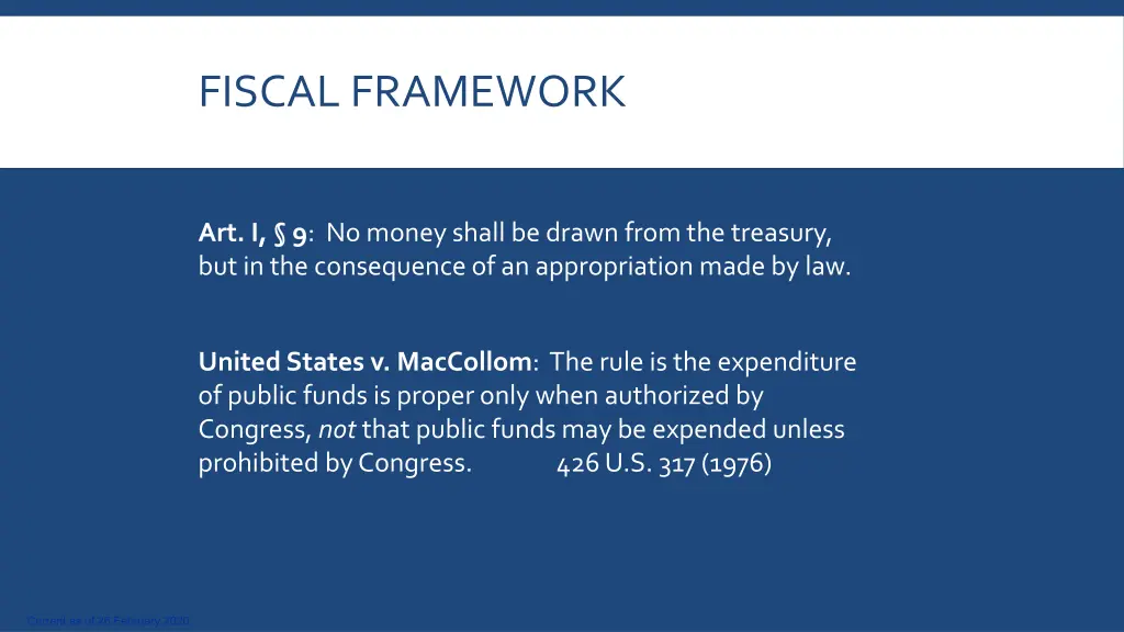 fiscal framework 1