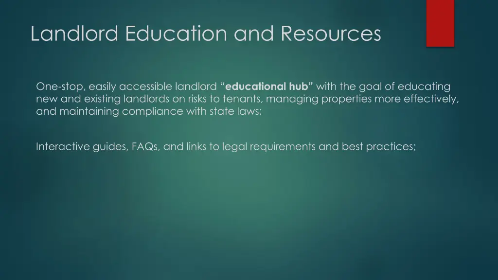 landlord education and resources