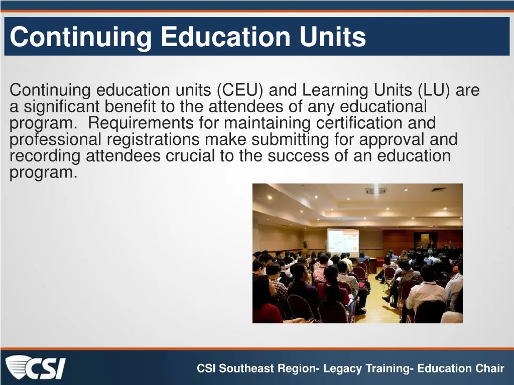continuing education units