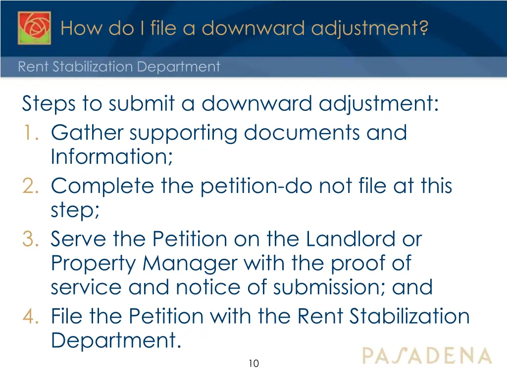 how do i file a downward adjustment
