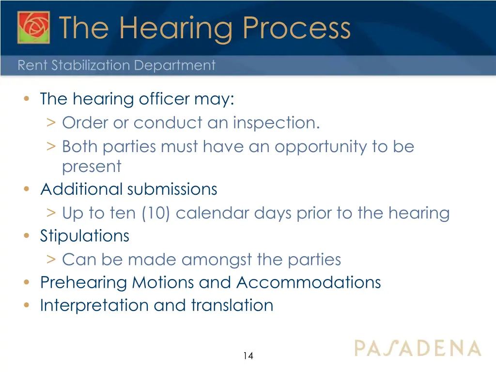 the hearing process 1