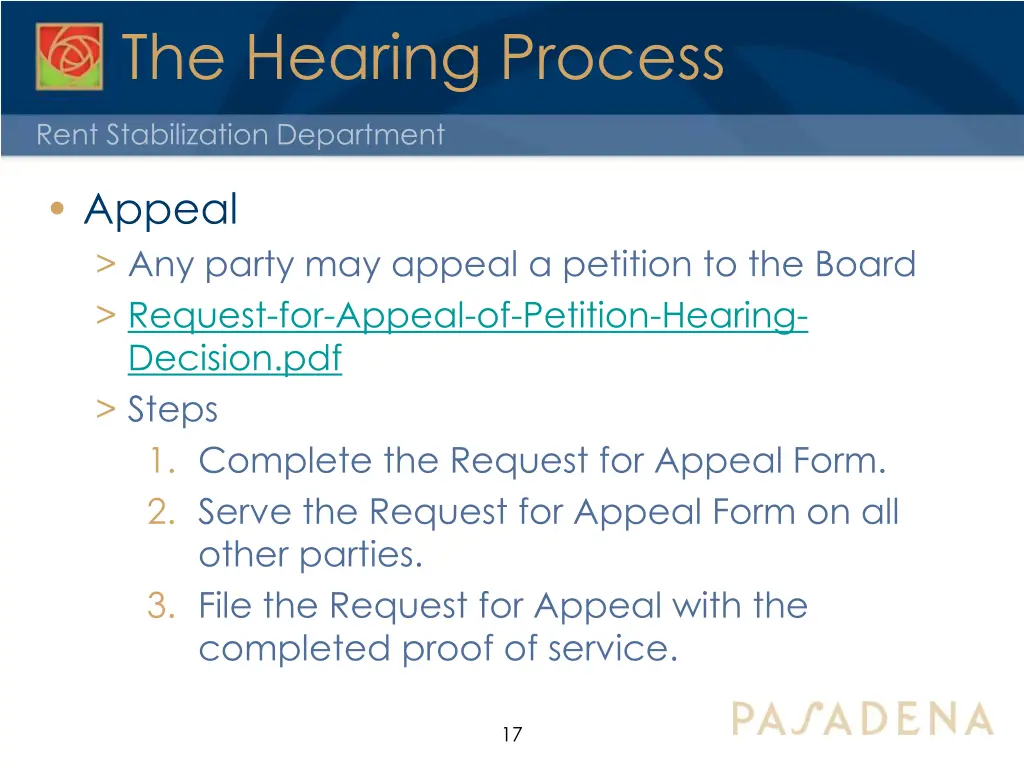 the hearing process 4