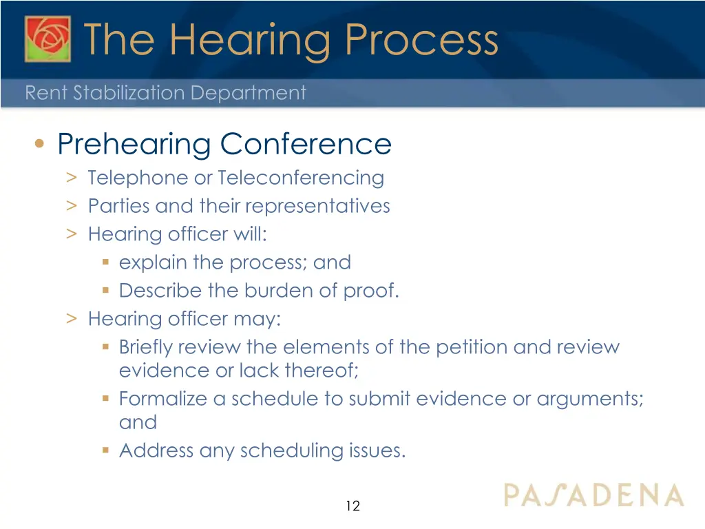 the hearing process