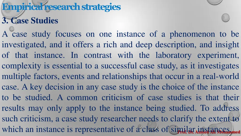 empirical research strategies 3 case studies