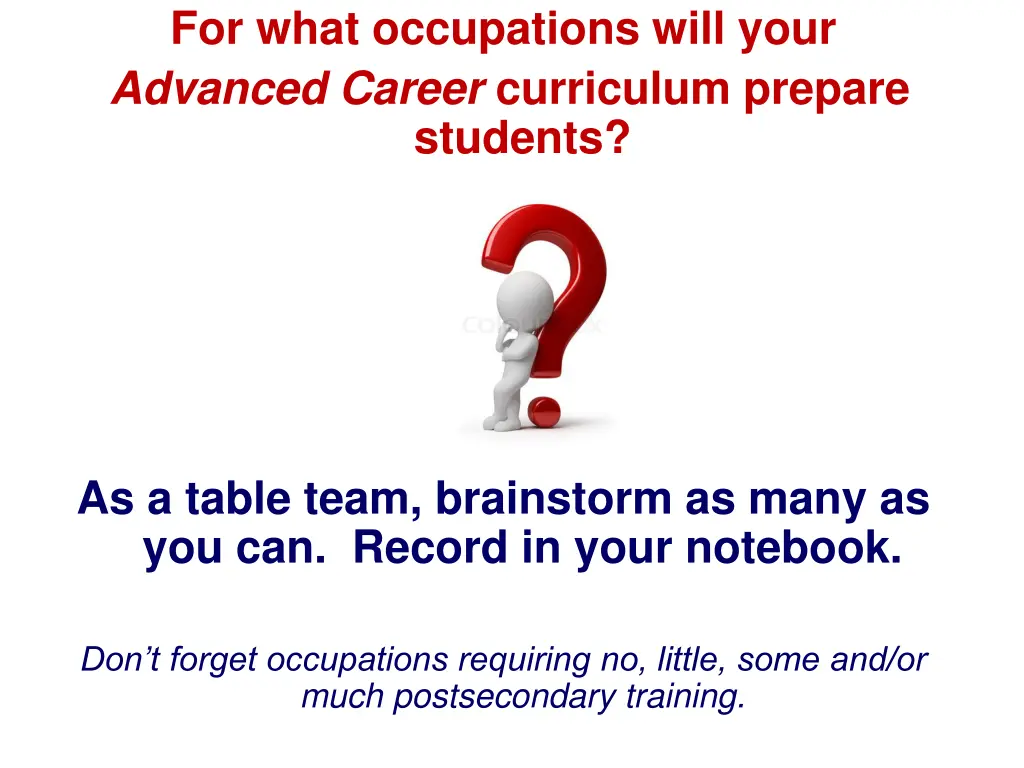 for what occupations will your advanced career
