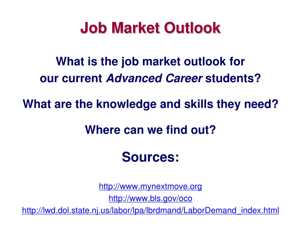 job market outlook