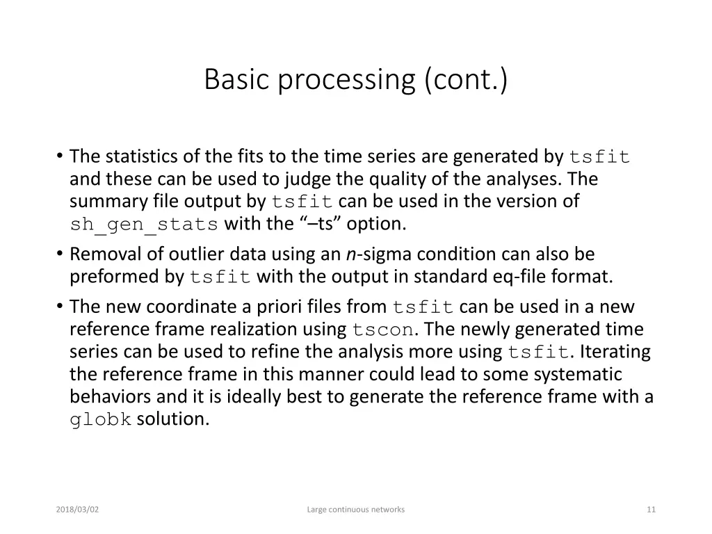 basic processing cont