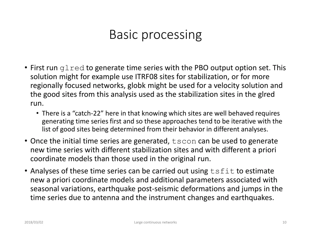 basic processing