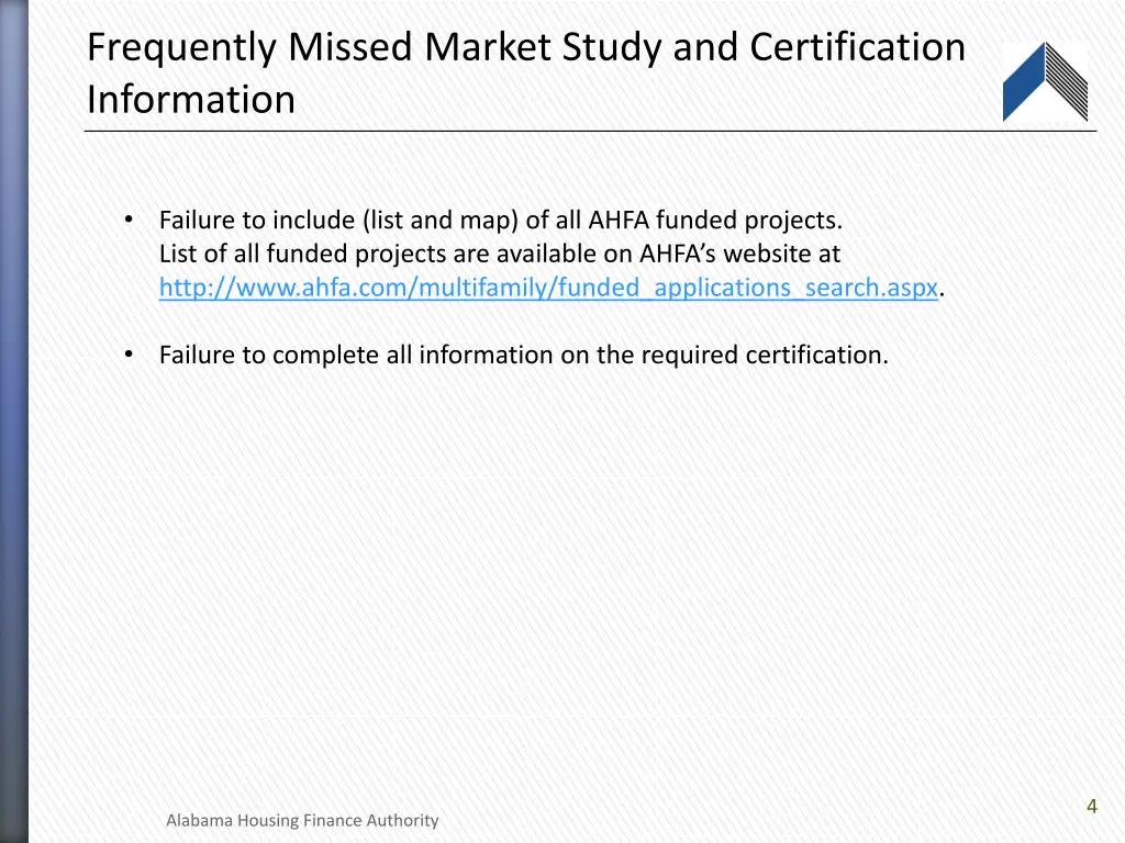 frequently missed market study and certification