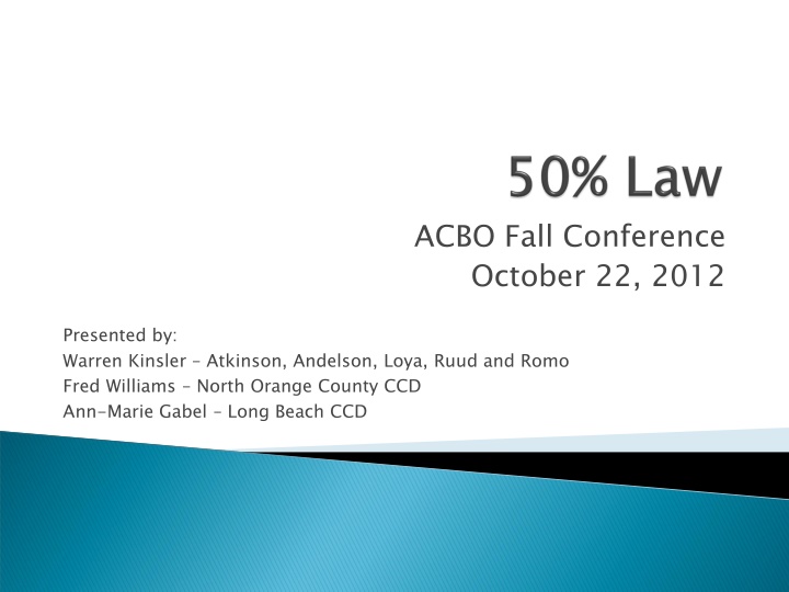 acbo fall conference october 22 2012