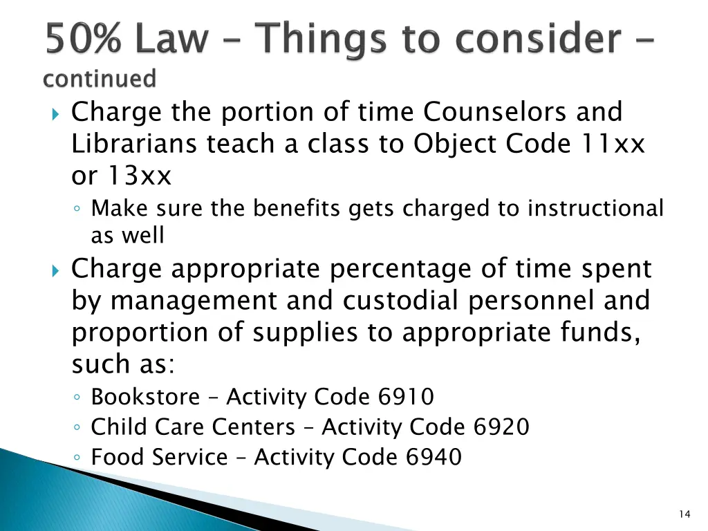 charge the portion of time counselors