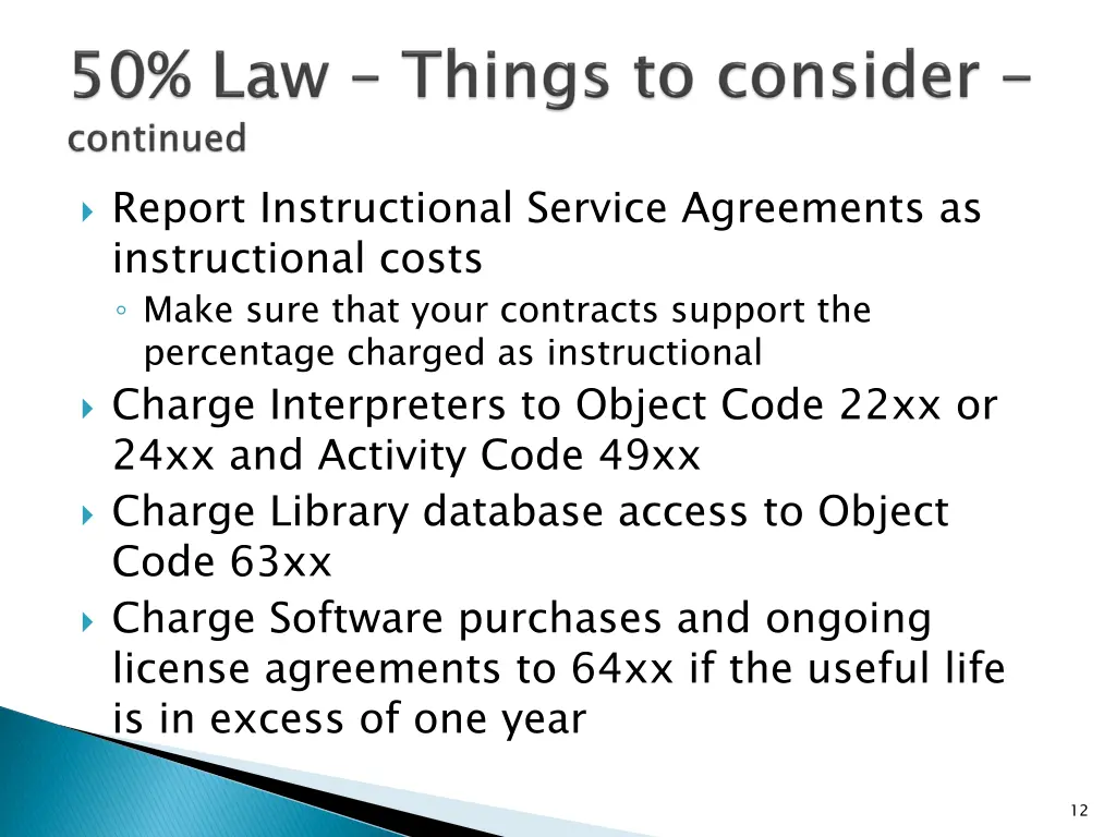 report instructional service agreements