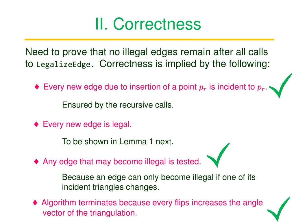ii correctness