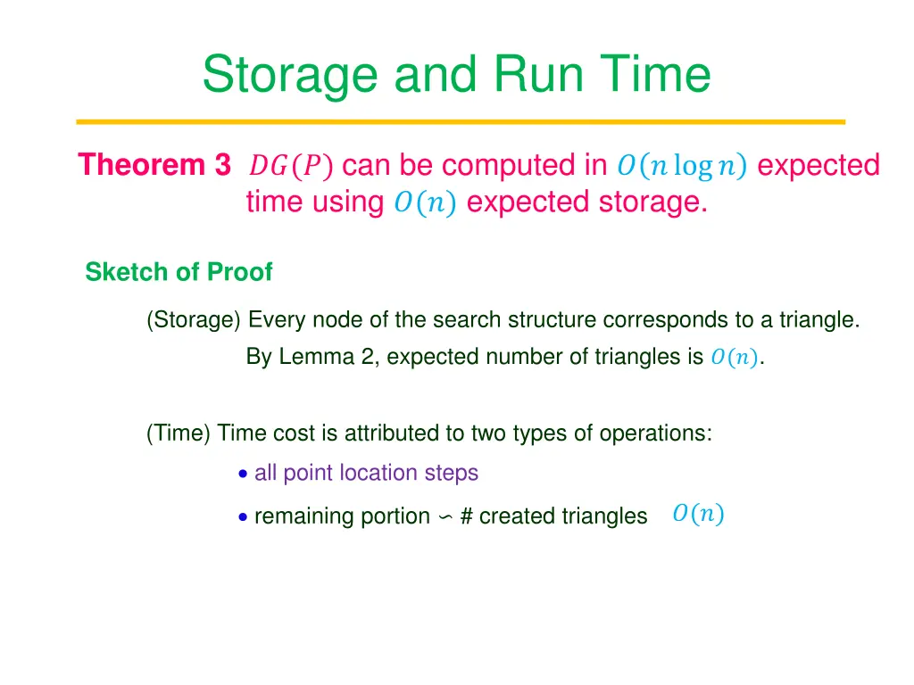 storage and run time