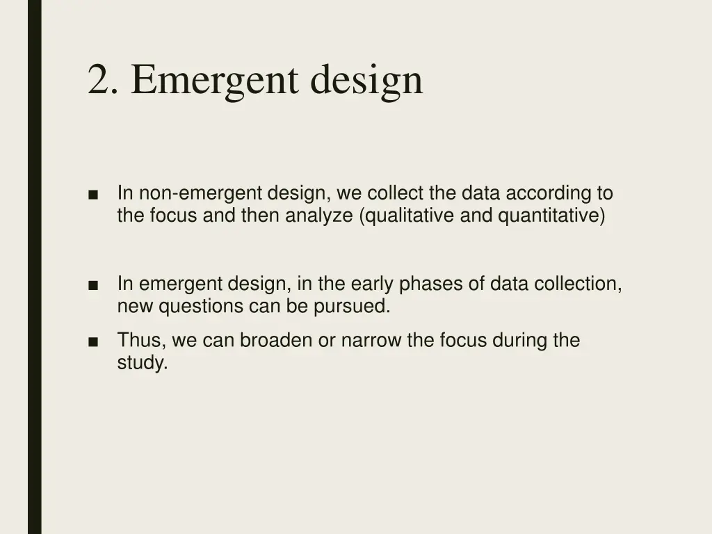 2 emergent design