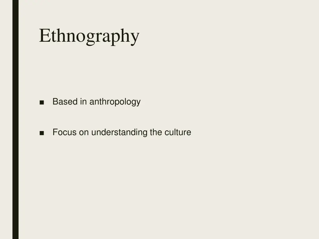 ethnography